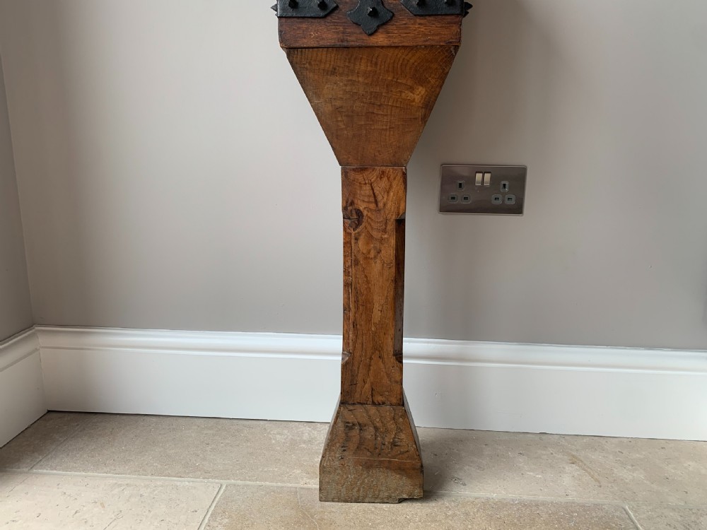 VICTORIAN GOTHIC ENGLISH OAK ALMS or OFFERTORY BOX View XVII