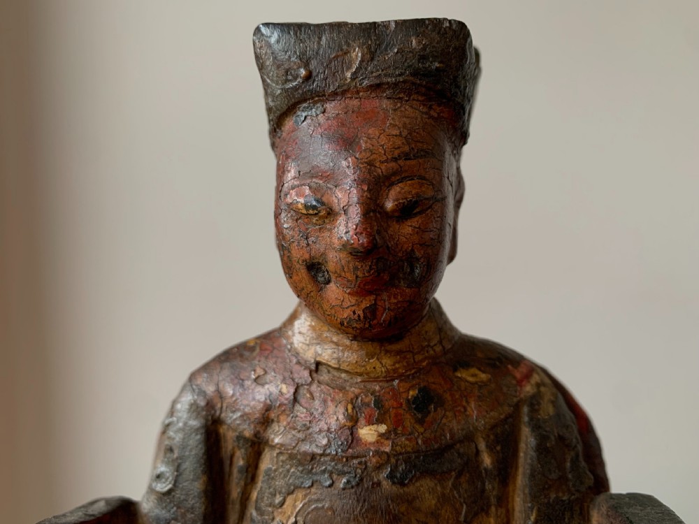 CHINESE TEMPLE FIGURE - LATE MING DYNASTY, 17th Century. View II