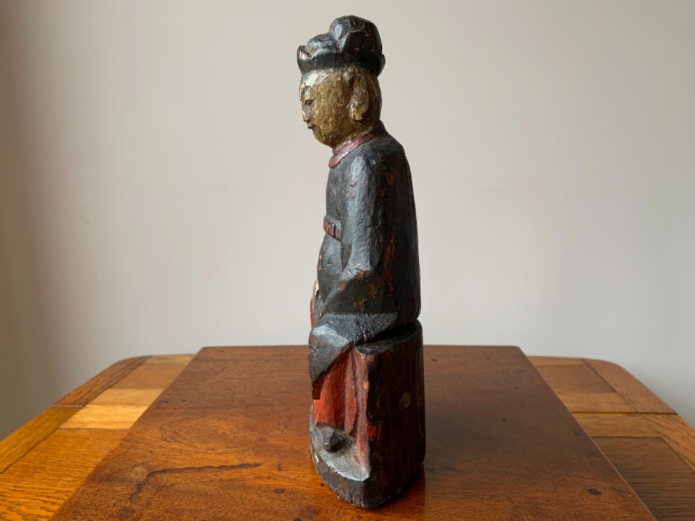 CHINESE TEMPLE FIGURE - EARLY QUING DYNASTY, 18TH CENTURY View V