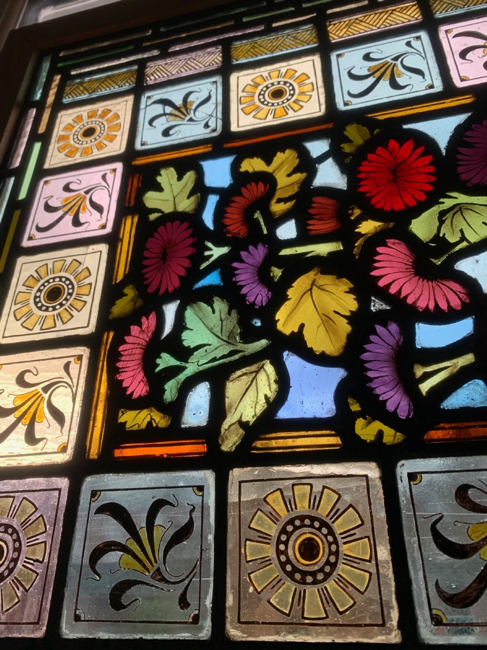 VICTORIAN STAINED GLASS DOOR PANEL View XIII