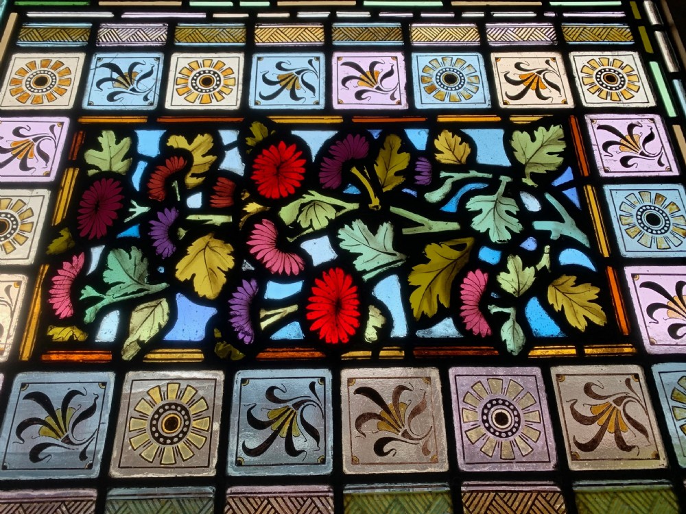 VICTORIAN STAINED GLASS DOOR PANEL View XIV