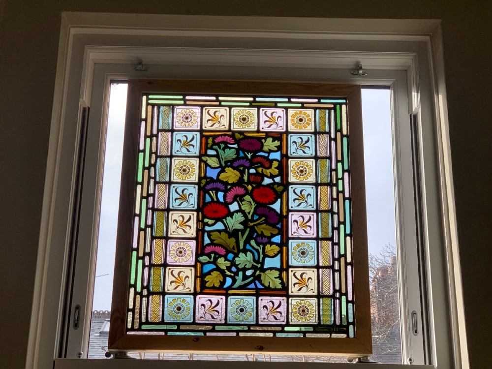 VICTORIAN STAINED GLASS DOOR PANEL View XVII