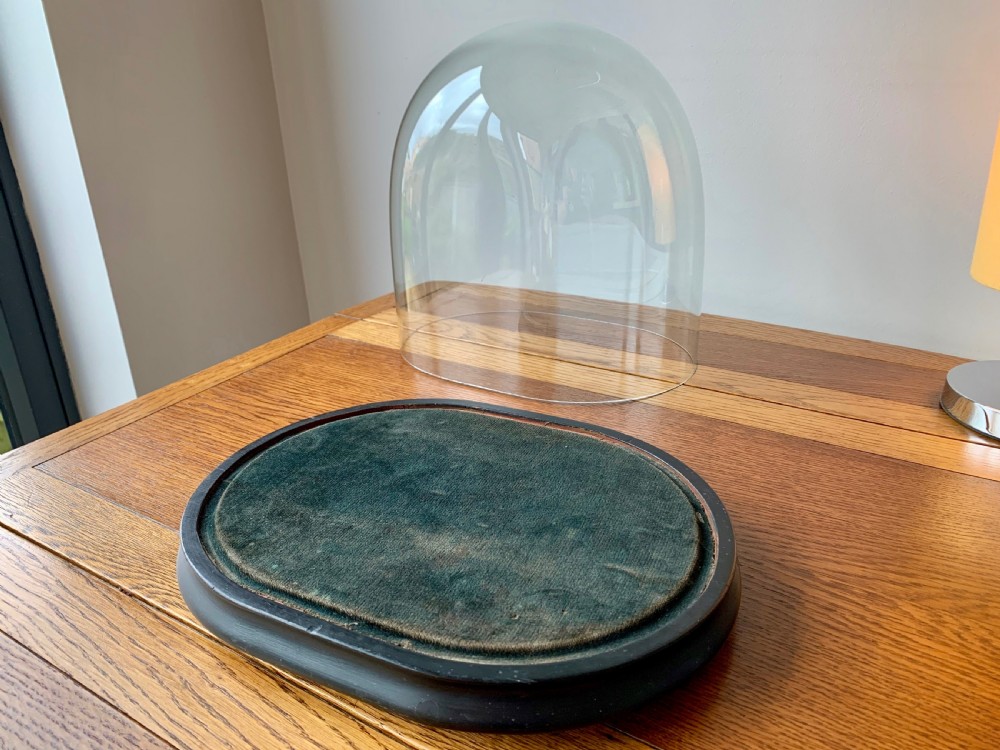 HAND BLOWN VICTORIAN GLASS DISPLAY DOME View IV