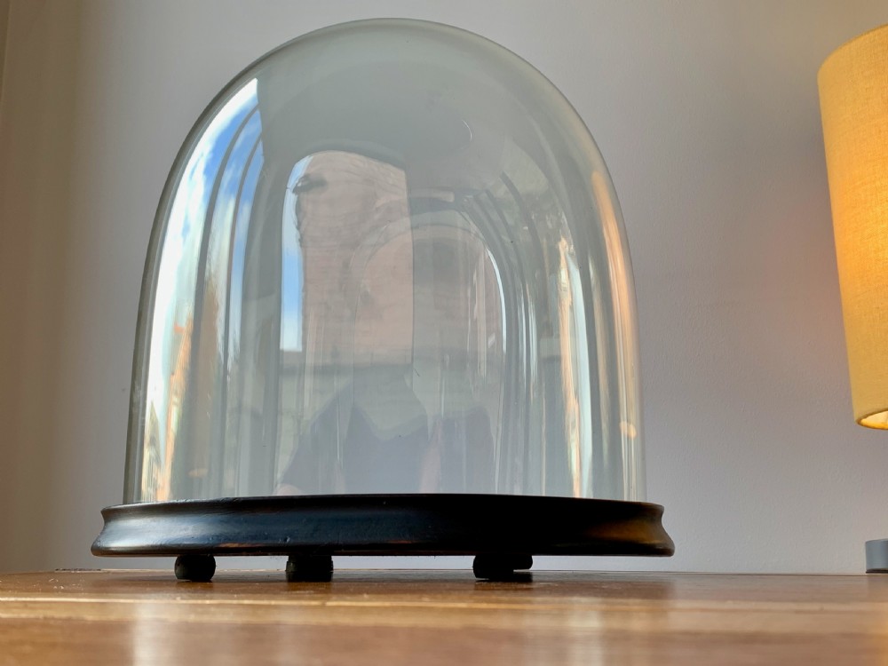 HAND BLOWN VICTORIAN GLASS DISPLAY DOME View XII