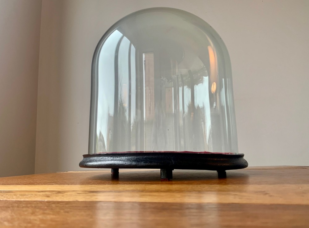 HAND BLOWN VICTORIAN GLASS DISPLAY DOME  View II