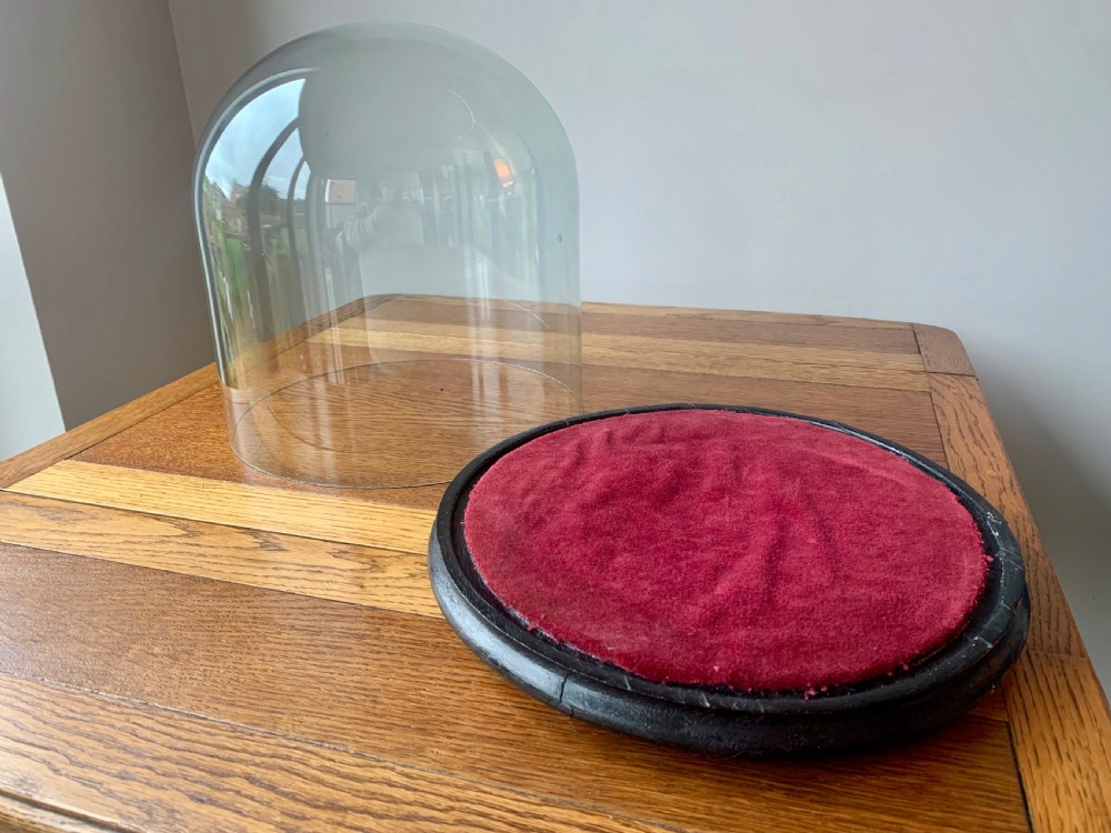 HAND BLOWN VICTORIAN GLASS DISPLAY DOME  View V
