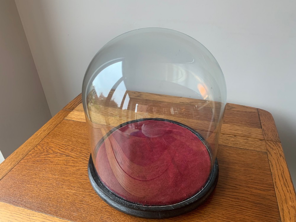 HAND BLOWN VICTORIAN GLASS DISPLAY DOME  View IX