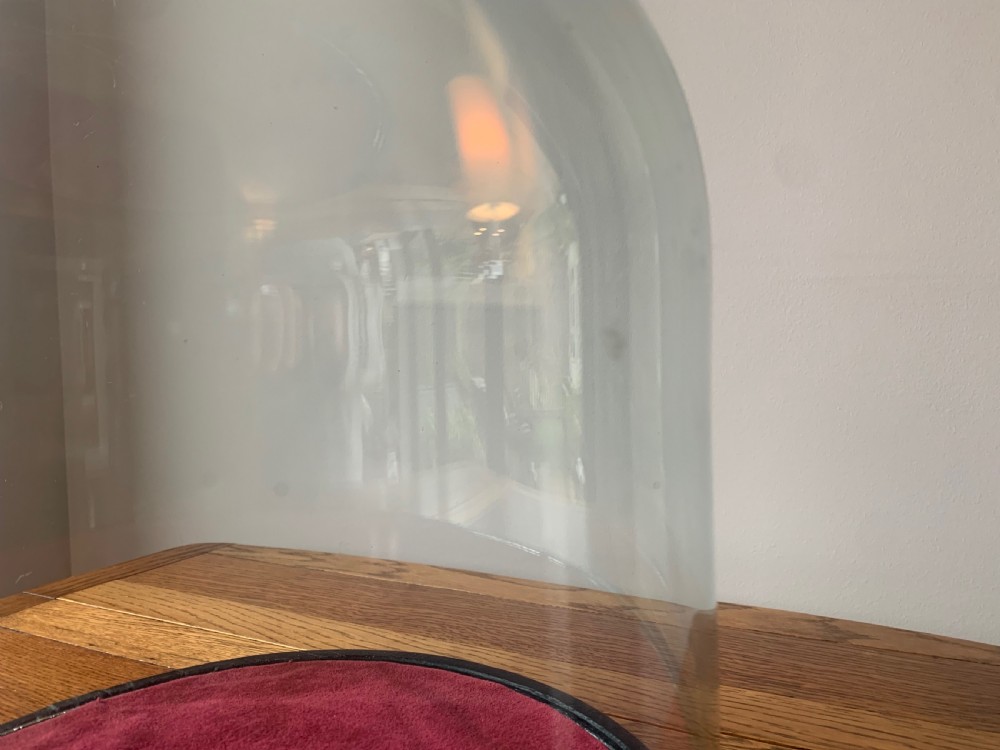 HAND BLOWN VICTORIAN GLASS DISPLAY DOME  View X