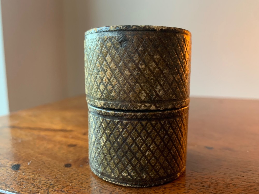 VICTORIAN LEATHER CASED TRAVEL MEDICINE GLASS - S. MAW, SON & THOMPSON View IX