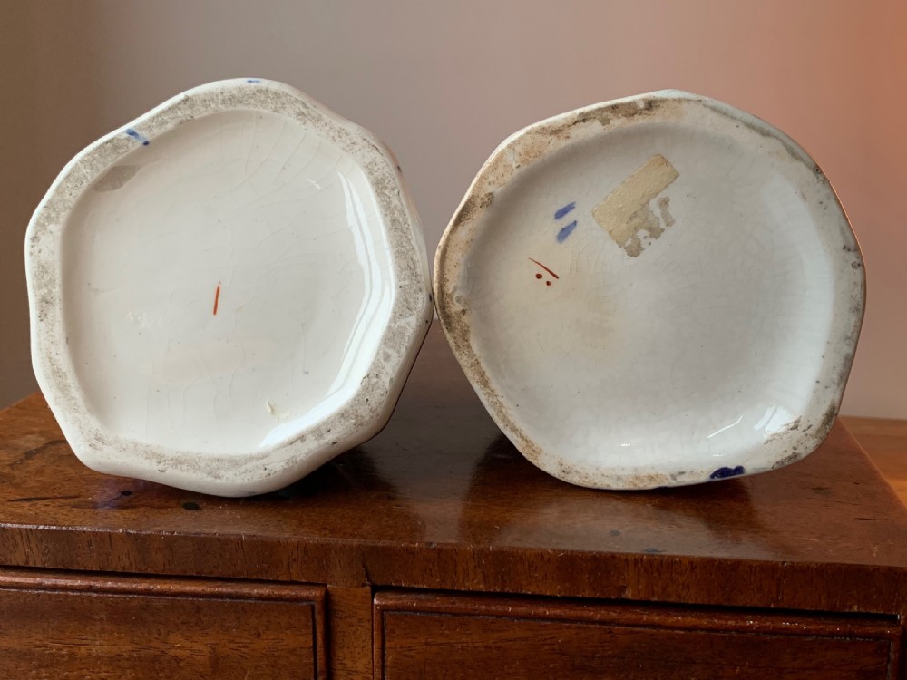 PAIR OF 19th CENTURY STAFFORDSHIRE TOBY JUG HUMIDORS OR TOBACCO JARS View VII