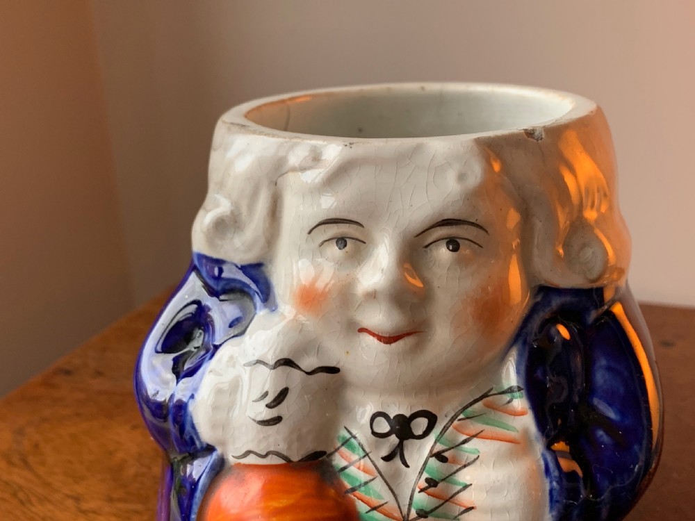 PAIR OF 19th CENTURY STAFFORDSHIRE TOBY JUG HUMIDORS OR TOBACCO JARS View XII