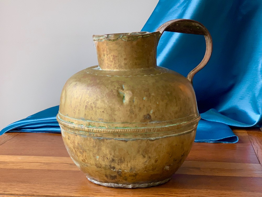 HUGE BRASS MIDDLE EASTERN WATER PITCHER View IV