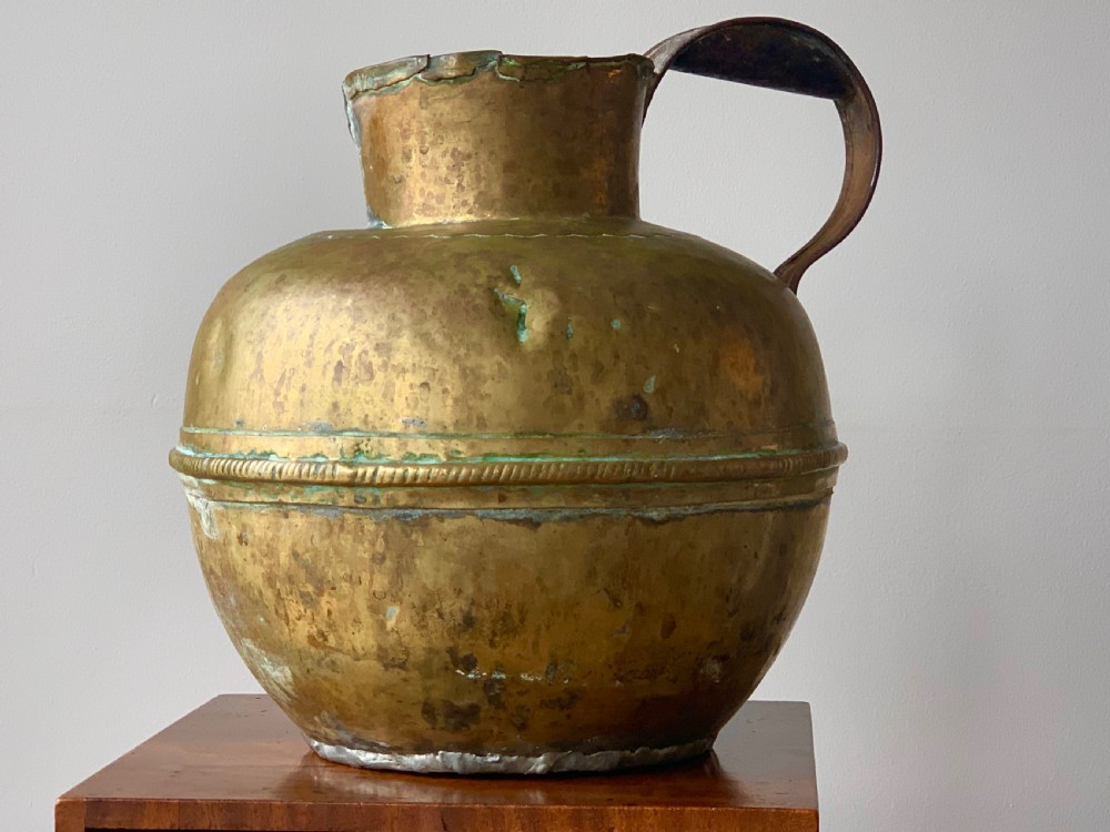 HUGE BRASS MIDDLE EASTERN WATER PITCHER View V