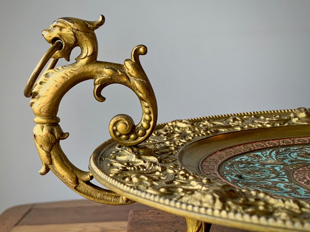 VICTORIAN GILT AND ENAMELLED TAZZA OR COMPOTE View V