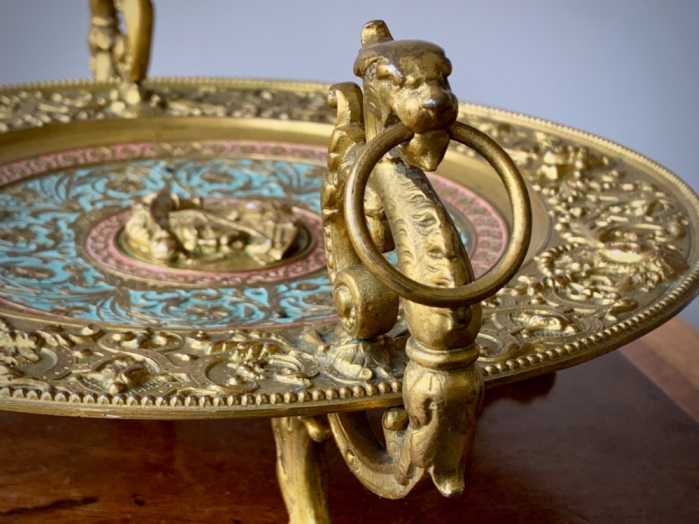 VICTORIAN GILT AND ENAMELLED TAZZA OR COMPOTE View XXIII