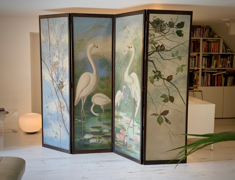 SUPERB VICTORIAN ROOM DIVIDER SCREEN
