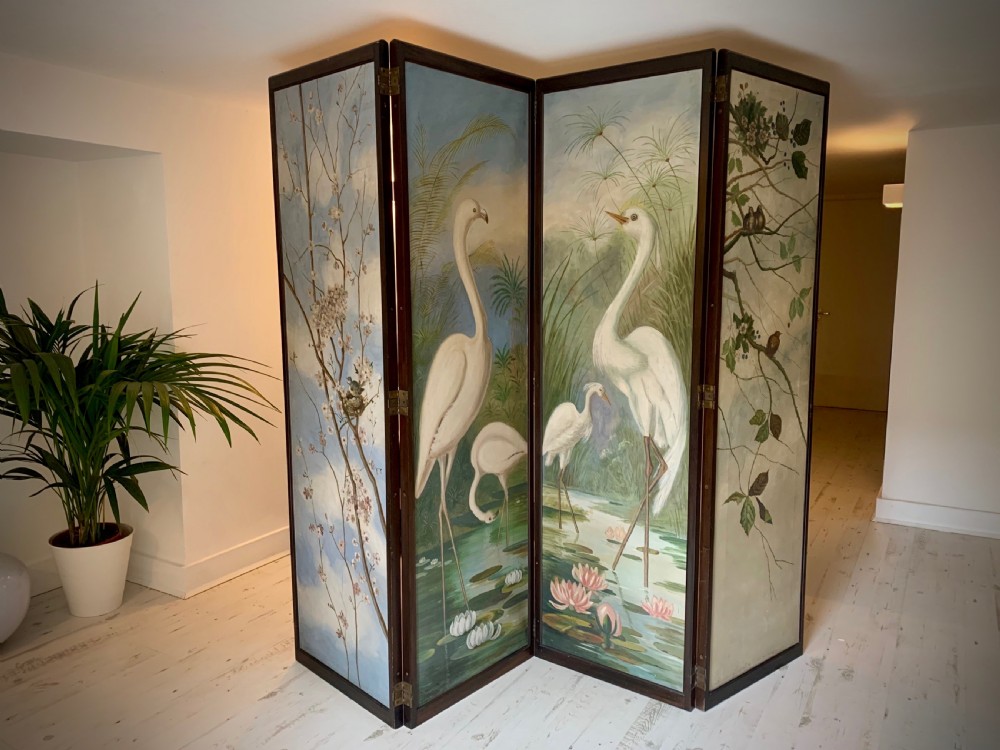 SUPERB VICTORIAN ROOM DIVIDER SCREEN View XIII
