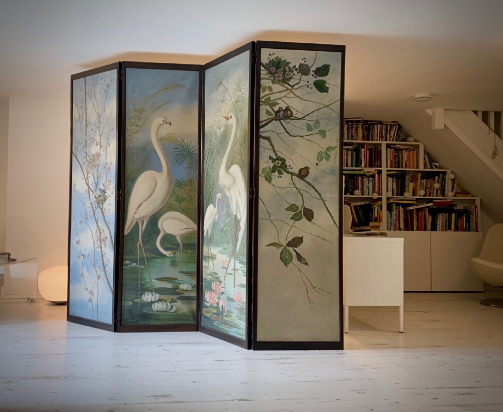 SUPERB VICTORIAN ROOM DIVIDER SCREEN View XIV