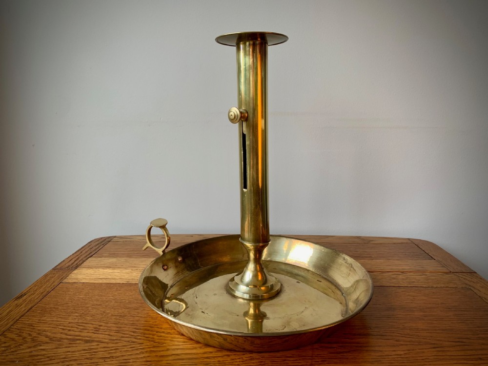 HUGE BRASS EJECTOR CHAMBER STICK / CANDLE STICK
