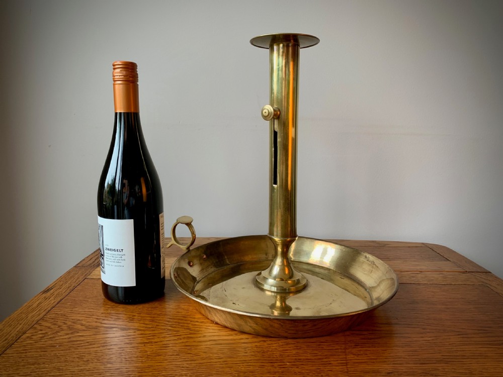 HUGE BRASS EJECTOR CHAMBER STICK / CANDLE STICK View II