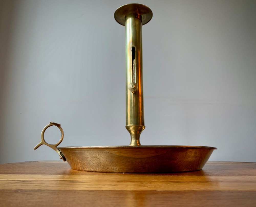 HUGE BRASS EJECTOR CHAMBER STICK / CANDLE STICK View IV