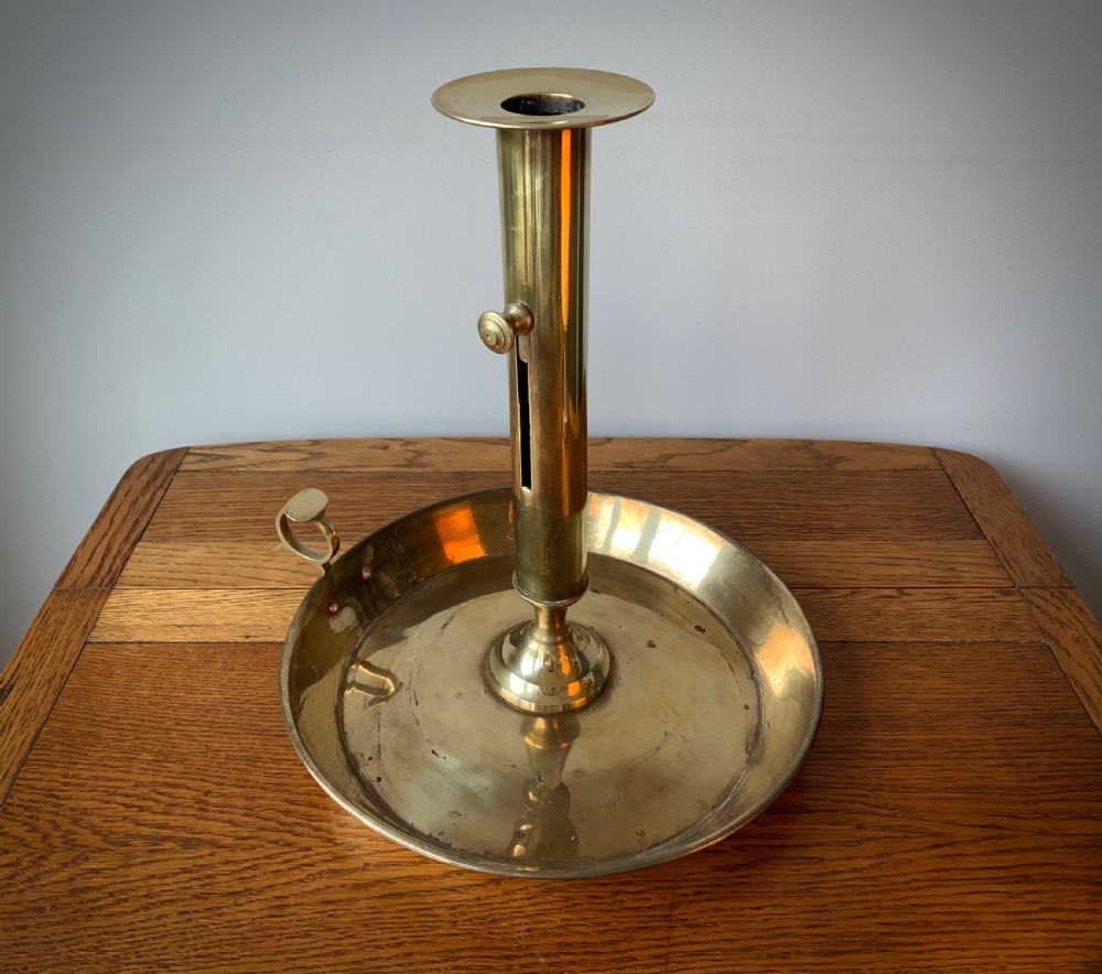 HUGE BRASS EJECTOR CHAMBER STICK / CANDLE STICK View V