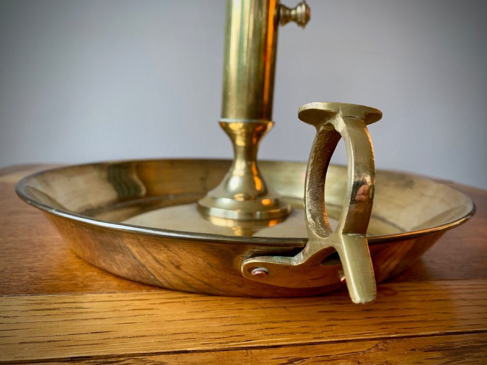 HUGE BRASS EJECTOR CHAMBER STICK / CANDLE STICK View VII