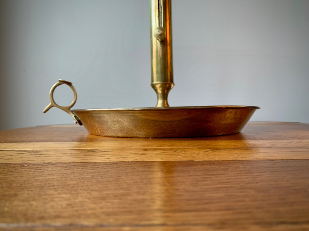 HUGE BRASS EJECTOR CHAMBER STICK / CANDLE STICK View X
