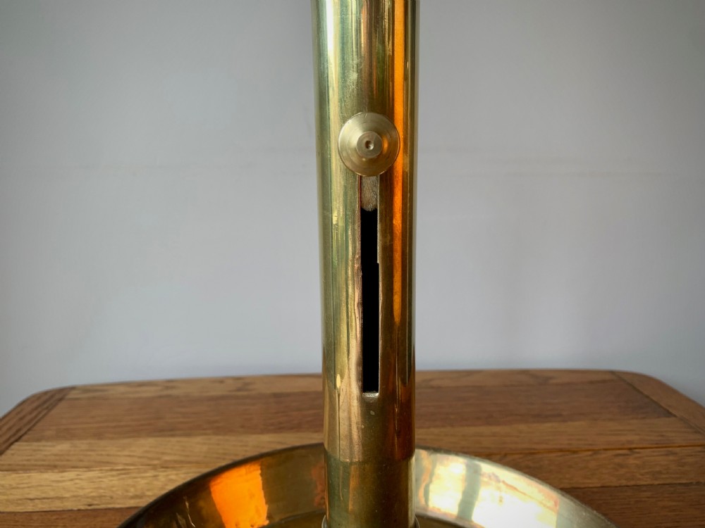HUGE BRASS EJECTOR CHAMBER STICK / CANDLE STICK View XI