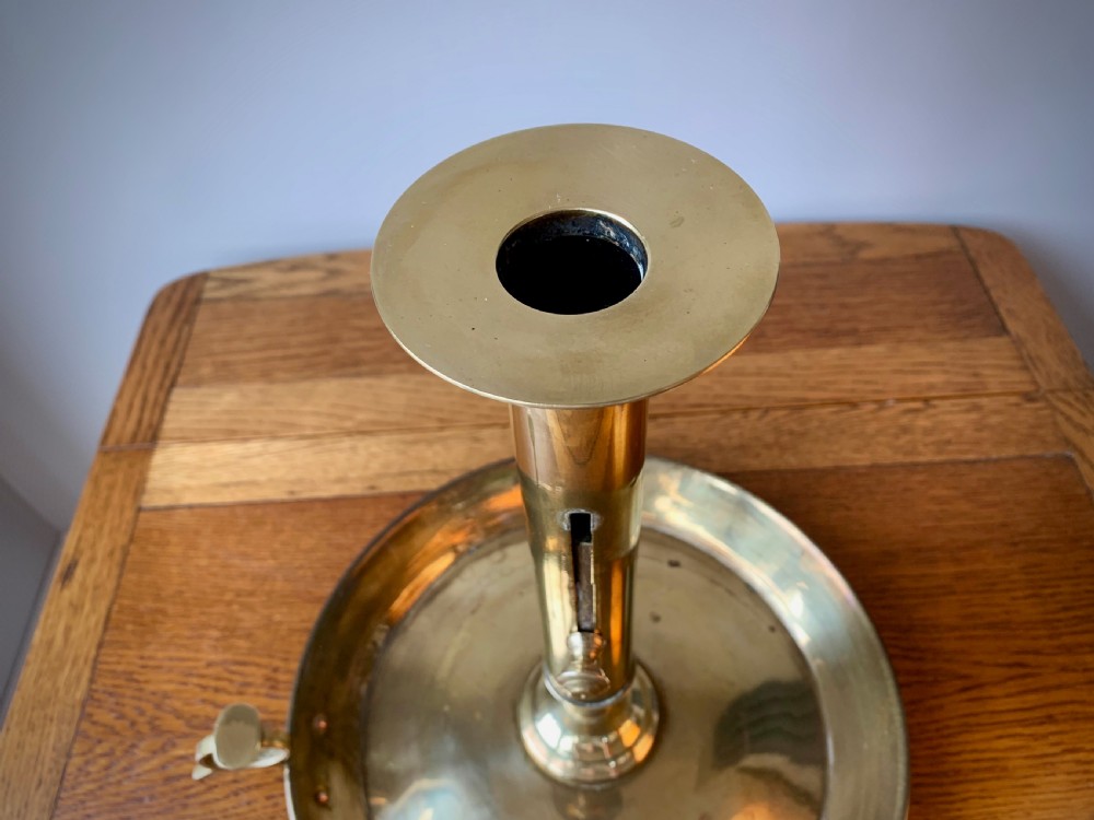 HUGE BRASS EJECTOR CHAMBER STICK / CANDLE STICK View XIII