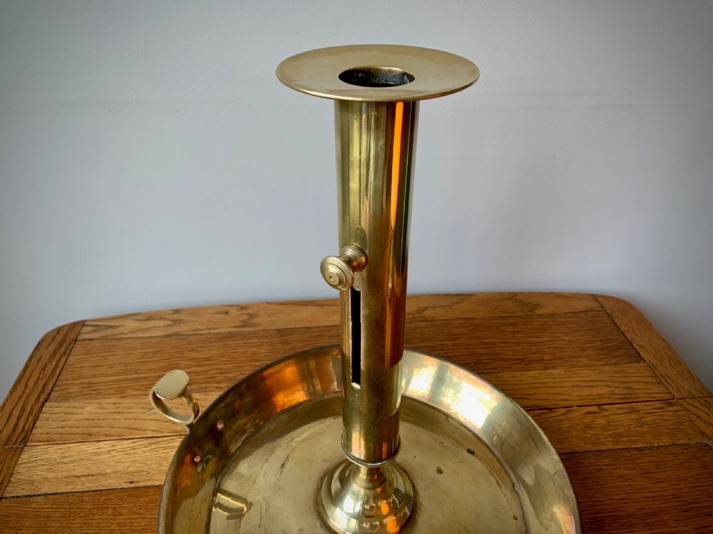 HUGE BRASS EJECTOR CHAMBER STICK / CANDLE STICK View XIX
