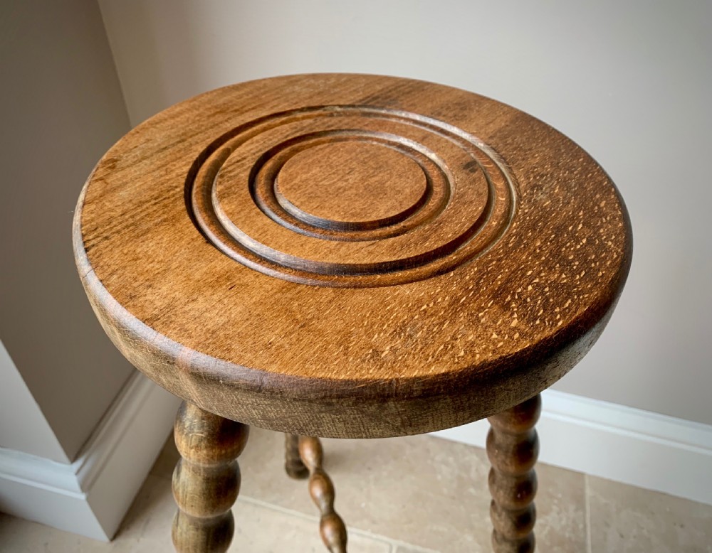 PAIR OF TALL FRENCH BOBBIN STOOLS View VIII