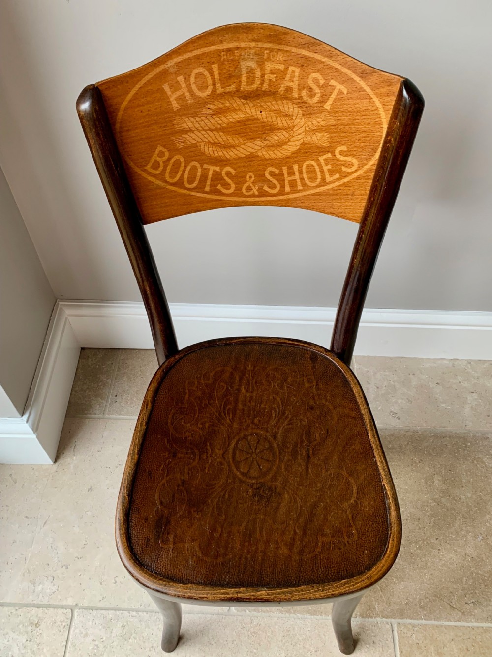 THONET ADVERTISING CHAIR FOR HOLDFAST BOOTS & SHOES - 1920's View XI
