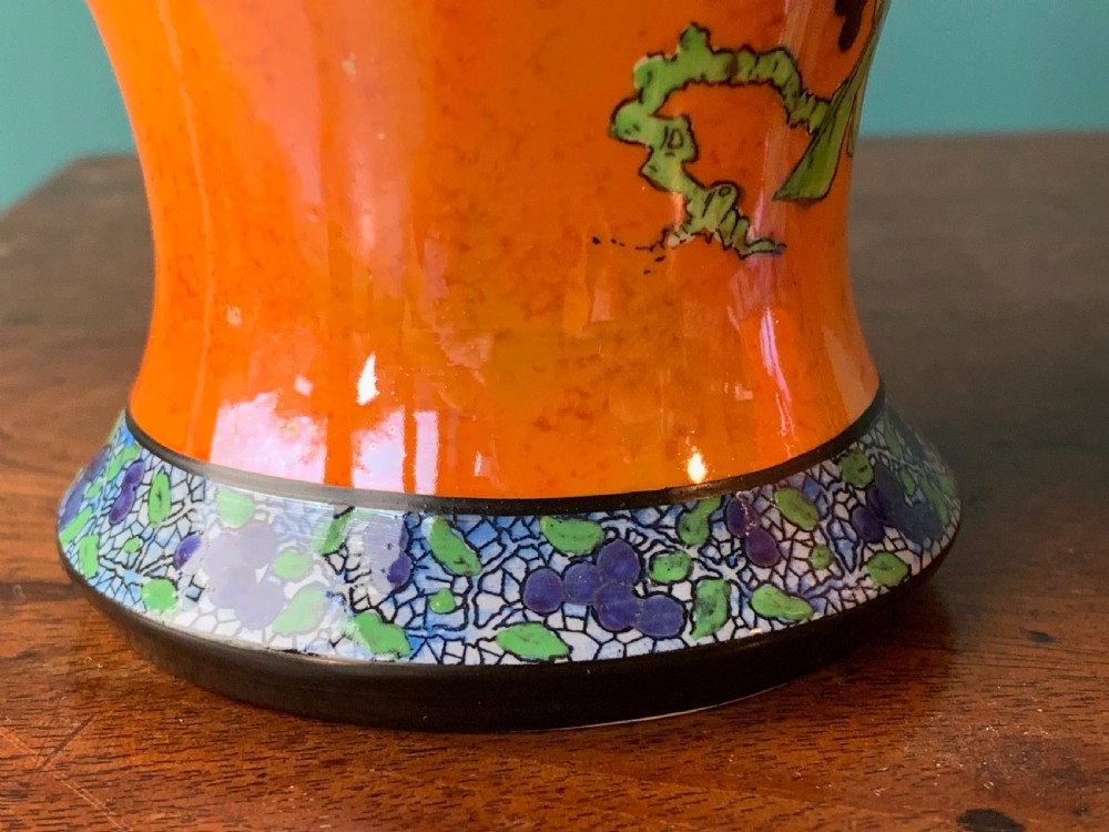 CARLTON WARE 'PARROTS' BEST WARE - PAIR OF BALUSTER VASES View X