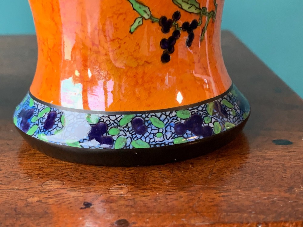 CARLTON WARE 'PARROTS' BEST WARE - PAIR OF BALUSTER VASES View XI