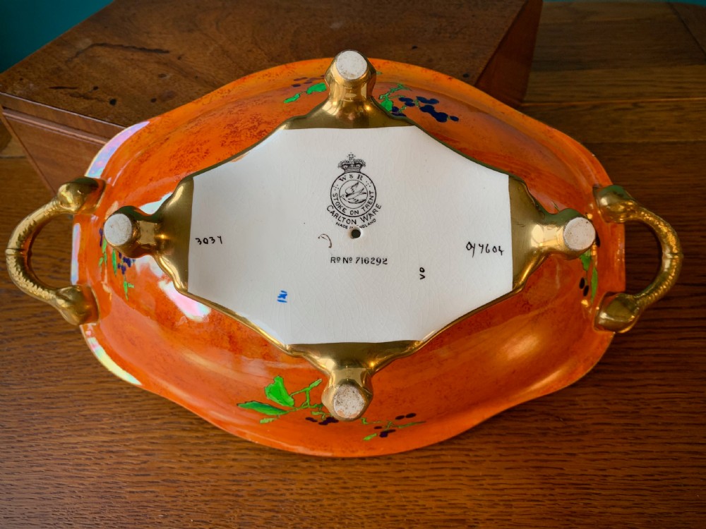 CARLTON WARE - BEST WARE FOOTED BOWL - 'PARROTS' DESIGN' View IV