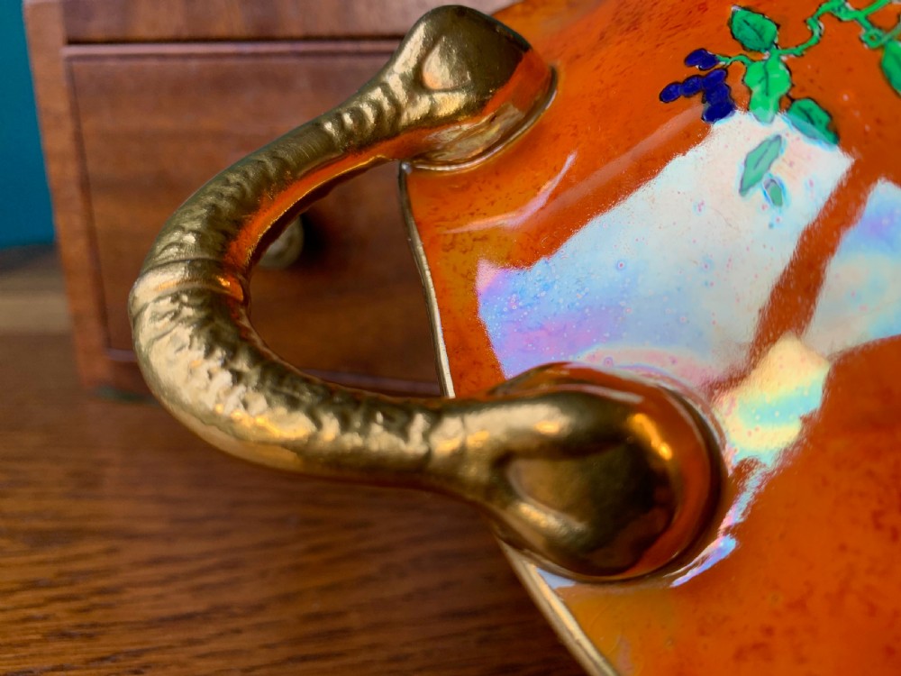 CARLTON WARE - BEST WARE FOOTED BOWL - 'PARROTS' DESIGN' View VIII