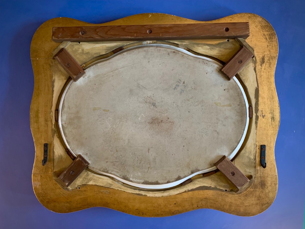 LARGE VIENNA STYLE PORCELAIN TRAY IN GILDED FRAME WITH PORCELAIN MEDALLIONS - PAINTED BY JOHNER - 19th CENTURY  View XXVI
