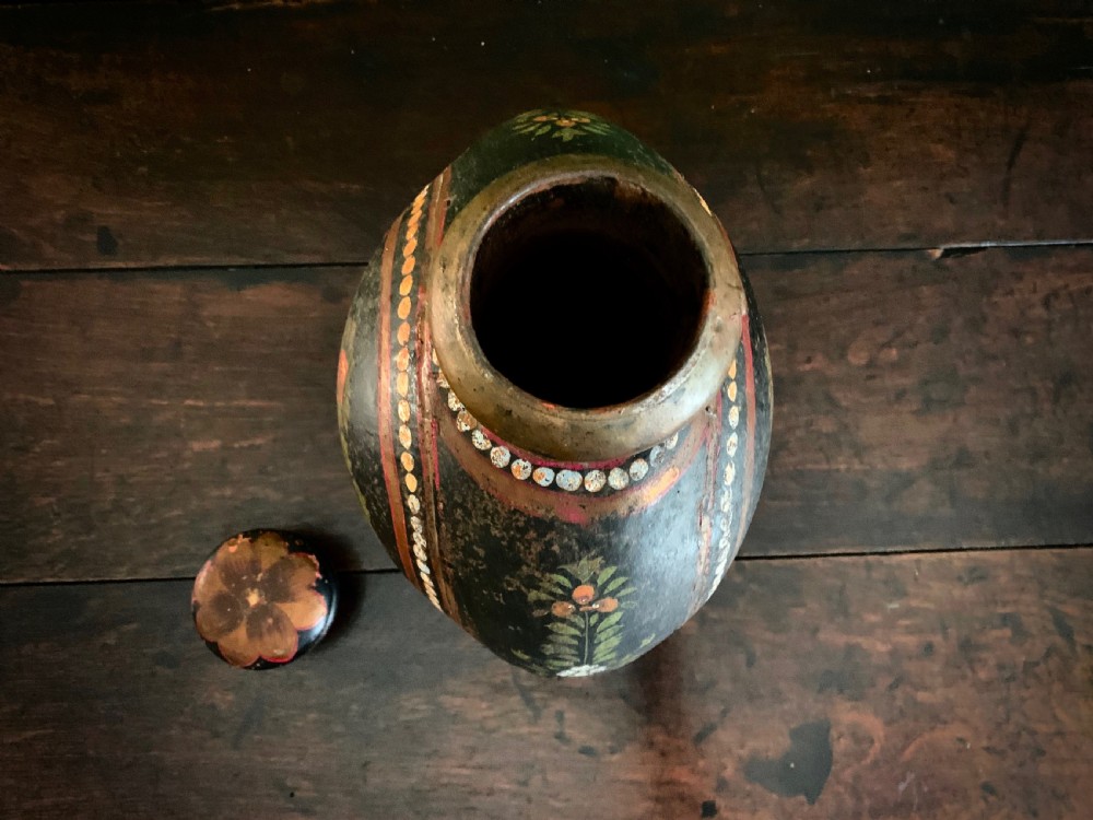 INDIAN DECORATED METAL WATER BOTTLE OR FLASK - 19TH CENTURY View VIII