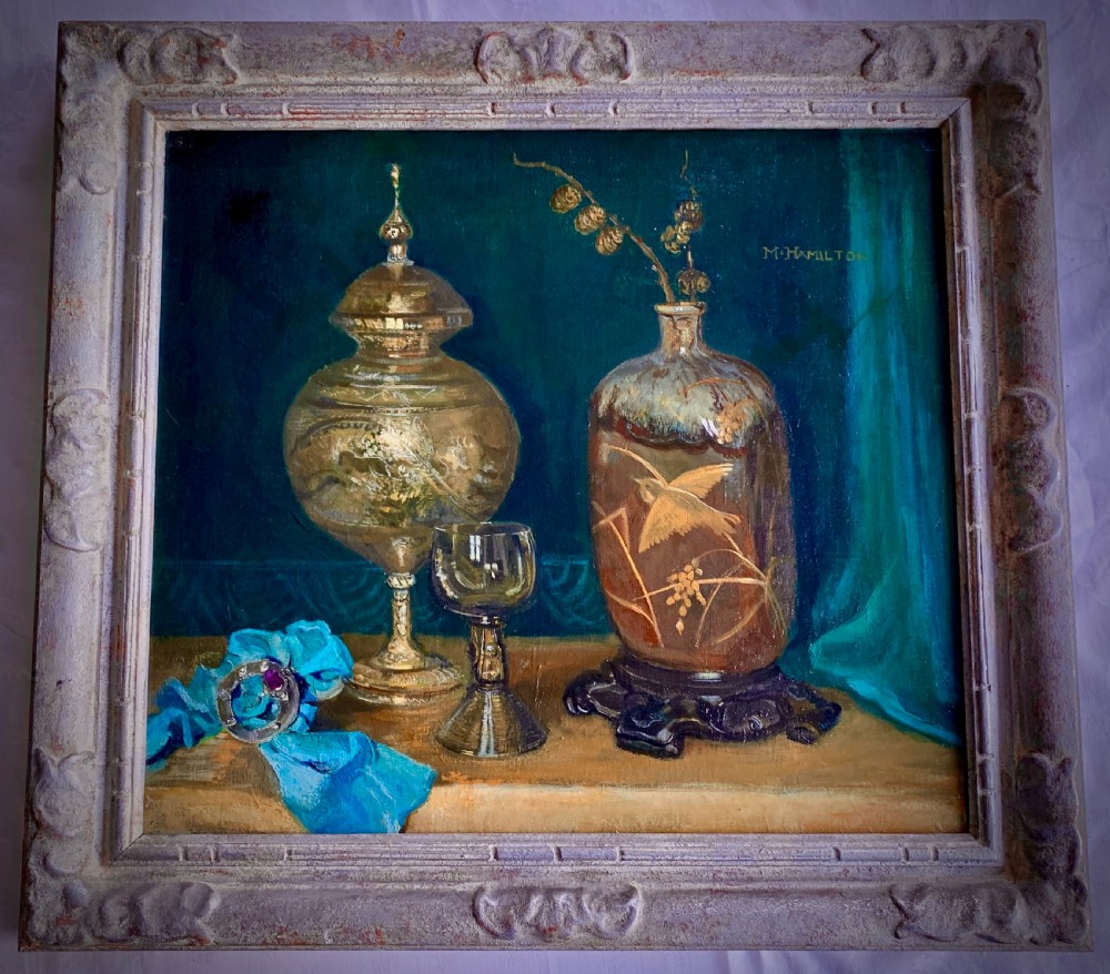OIL PAINTING - STILL LIFE - MARGARET 'MAGGIE' HAMILTON, 1867 - 1952