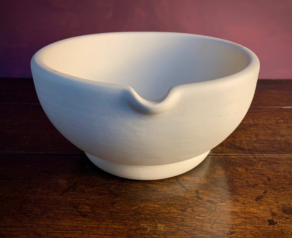 MONUMENTAL PESTLE AND MORTAR IN WHITE STONEWARE View VIII