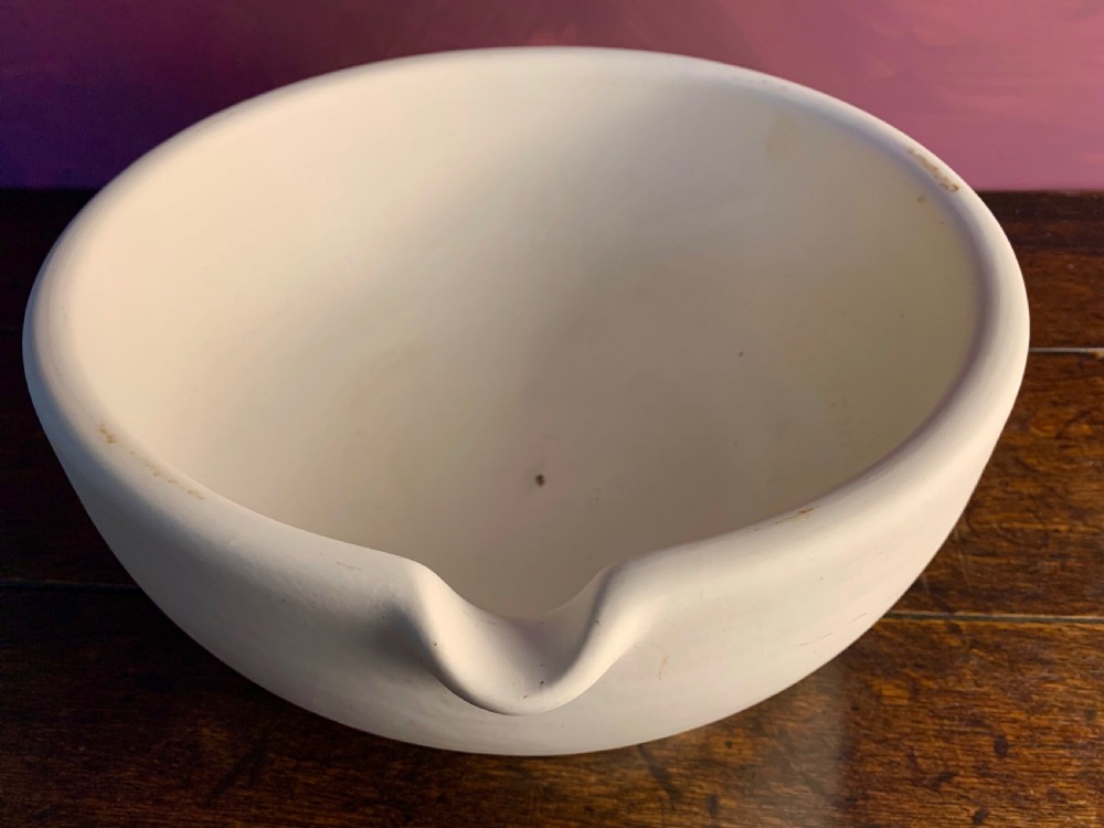 MONUMENTAL PESTLE AND MORTAR IN WHITE STONEWARE View IX
