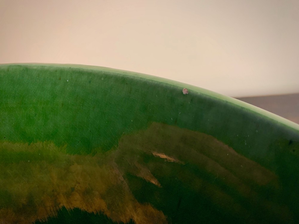 EDWARDIAN GREEN PANCHEON - DAIRY OR DOUGH BOWL. View IX