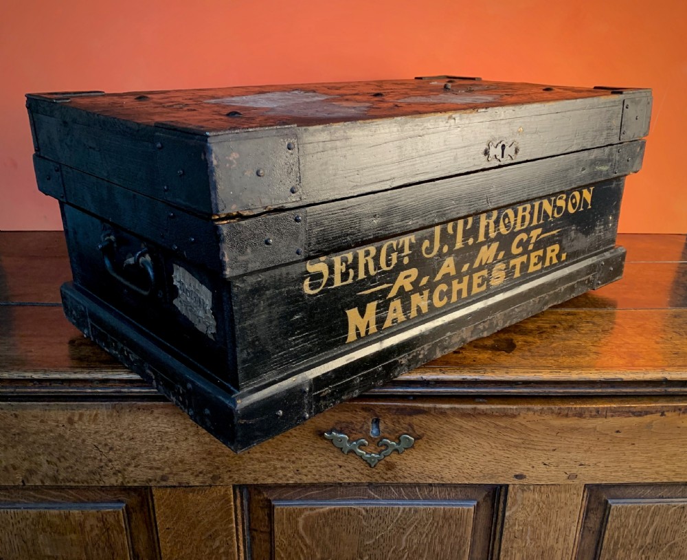 VICTORIAN MILITARY CHEST / TRUNK