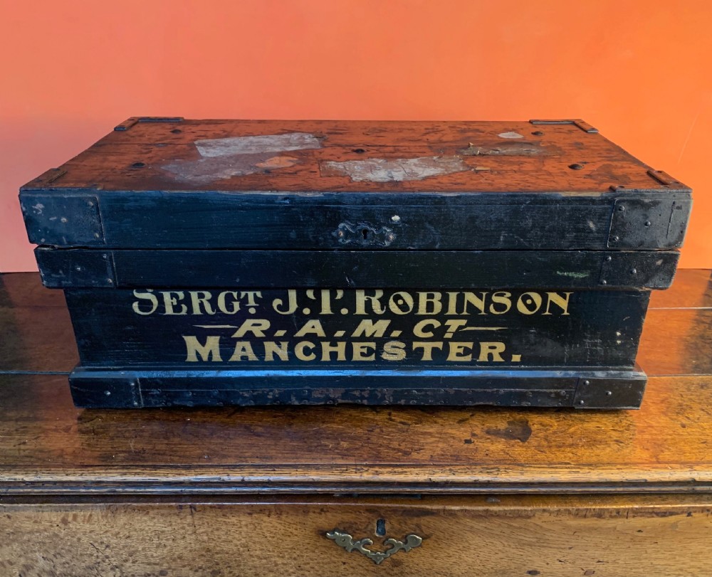 VICTORIAN MILITARY CHEST / TRUNK View II