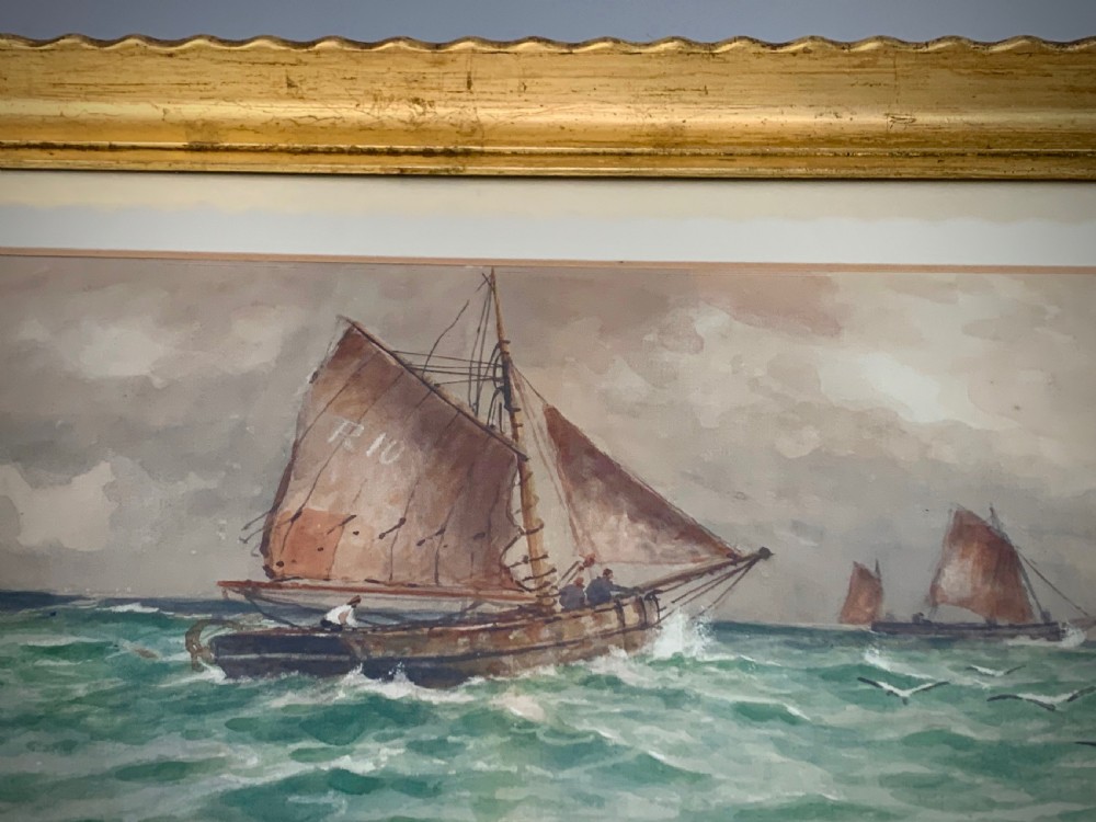 LARGE WATERCOLOUR - ‘TRAWLERS OFF SPITHEAD’ BY WILLIAM HENRY PEARSON View IV