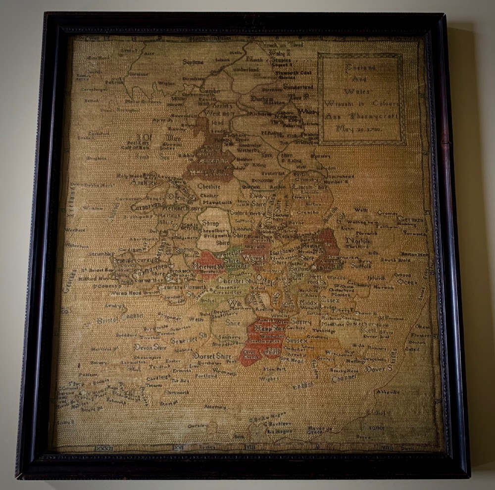 GEORGIAN MAP SAMPLER - ANN THORNYCROFT 1780
