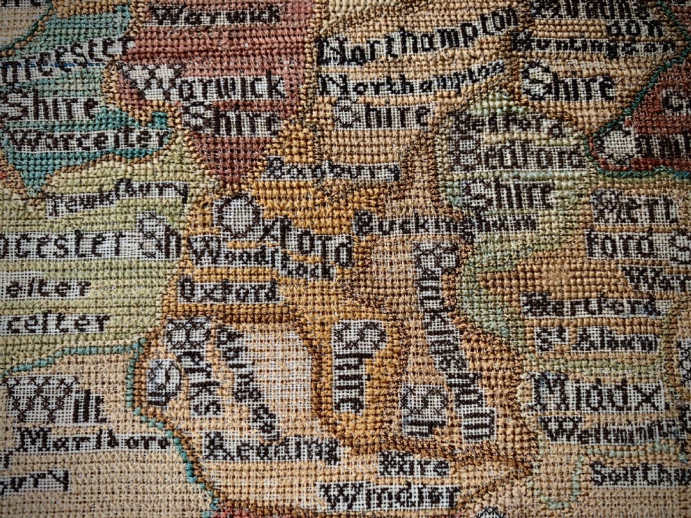GEORGIAN MAP SAMPLER - ANN THORNYCROFT 1780 View II