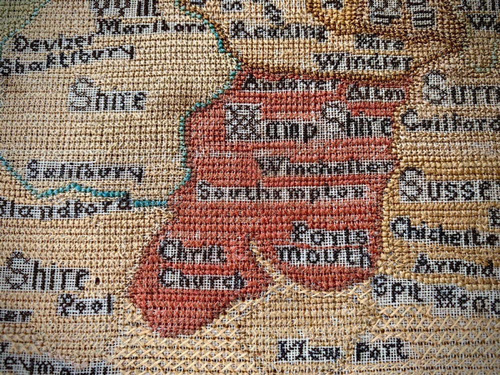 GEORGIAN MAP SAMPLER - ANN THORNYCROFT 1780 View V