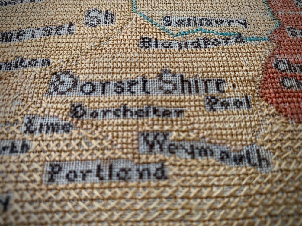 GEORGIAN MAP SAMPLER - ANN THORNYCROFT 1780 View VI